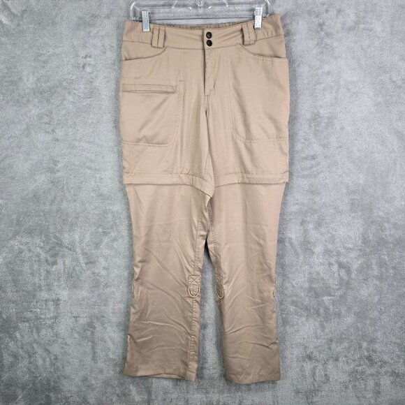 Womens Beige Magellan Outdoors Convertible Cargo Pants Polyester Size M - Picture 2 of 10